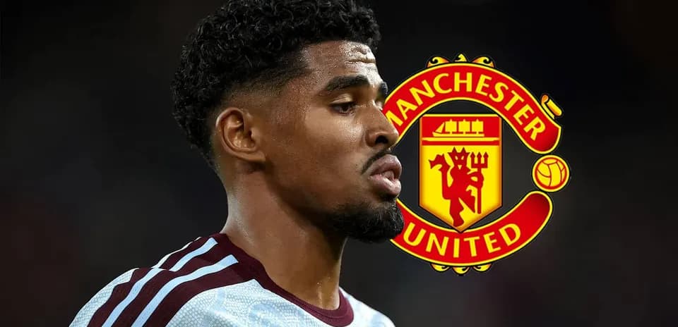 Jugador de fútbol con logo de Manchester United