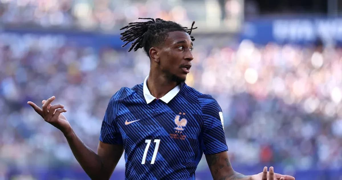 Jugador de Francia en acción durante un partido