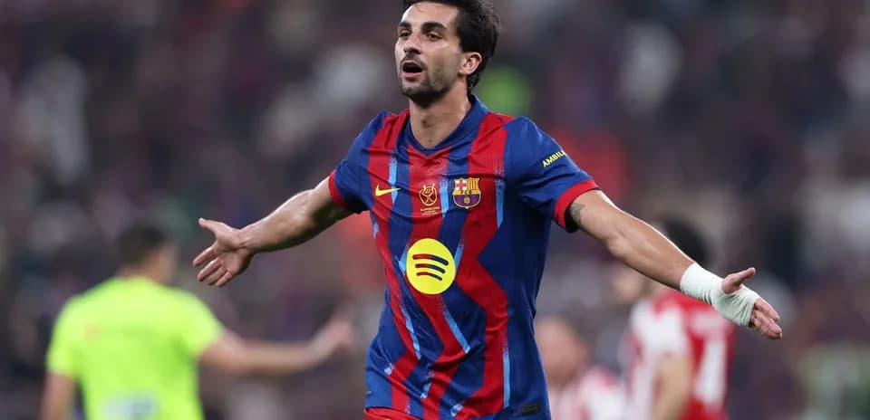 Jugador de Barcelona celebrando un gol en partido