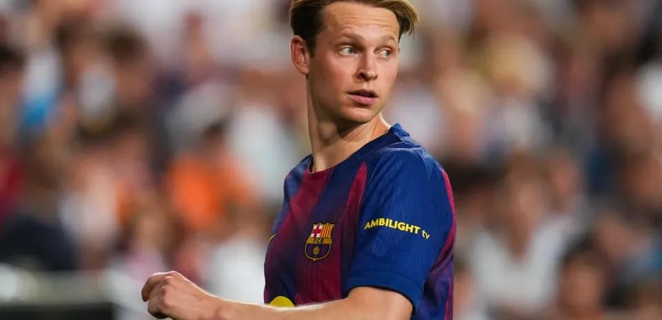 Jugador del FC Barcelona en acción durante partido