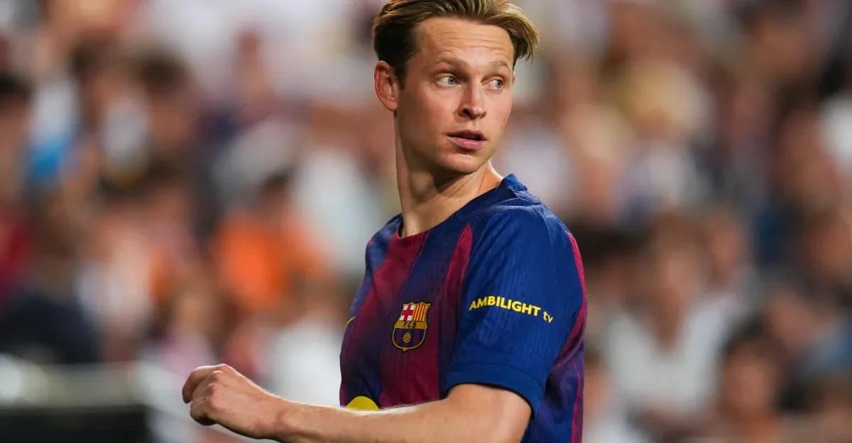 Jugador del FC Barcelona en acción durante partido