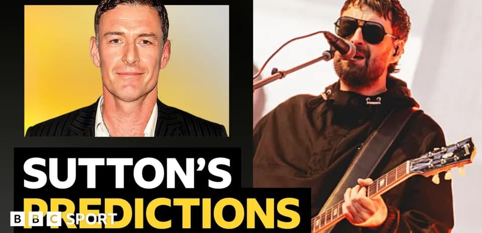 Imagen de Sutton y un músico en un evento