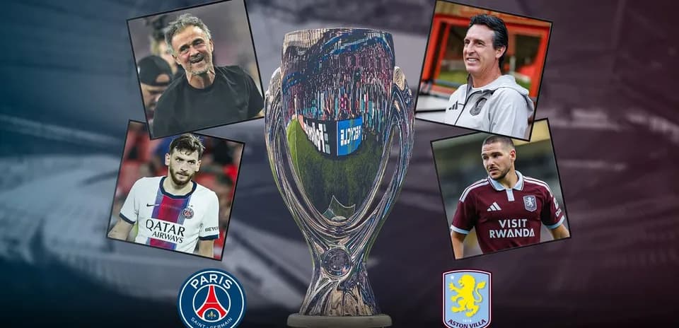 Entrenadores y jugadores junto al trofeo de competición