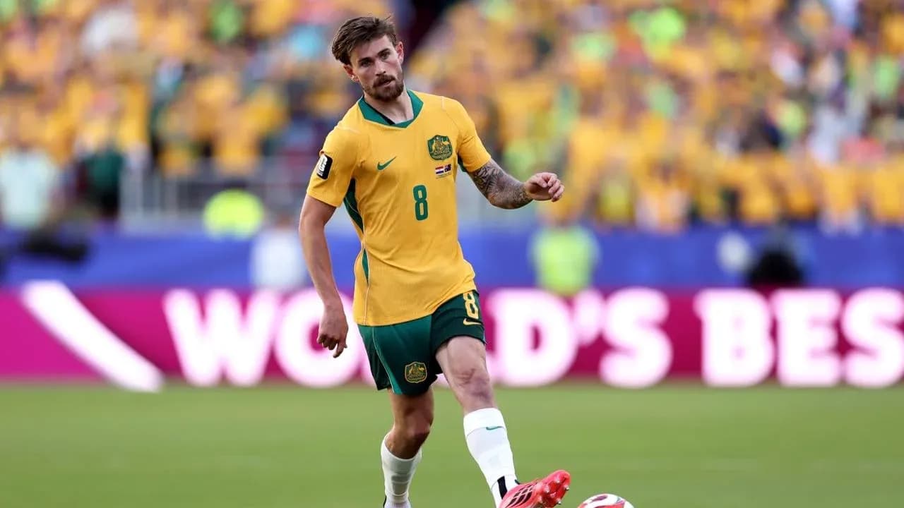 Jugador australiano en acción durante el partido