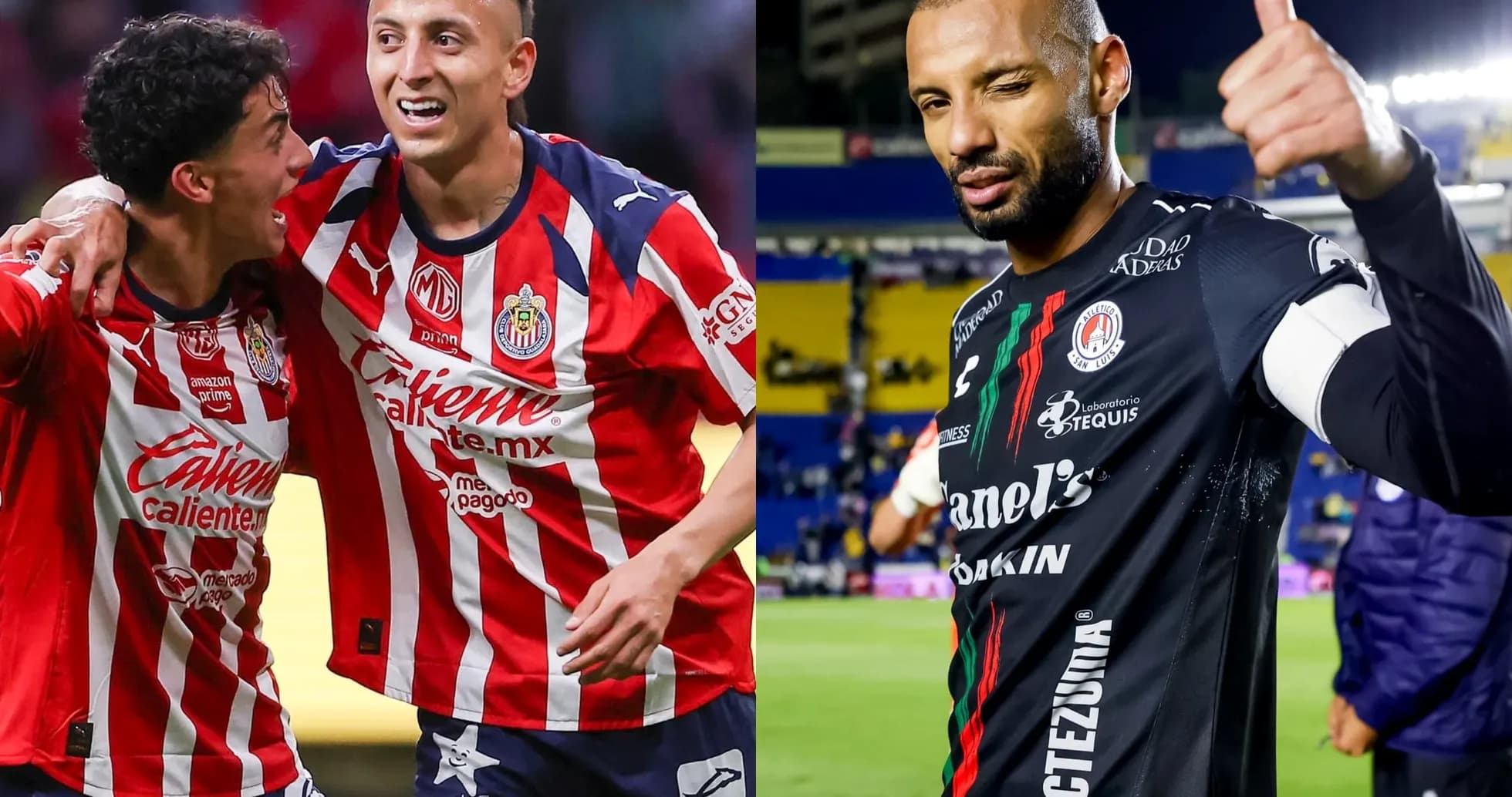 Jugadores de Chivas celebrando un gol