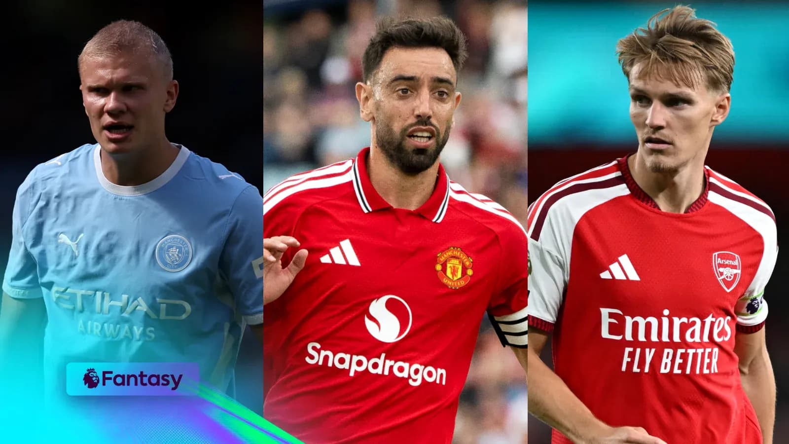 Tres jugadores de fútbol en sus camisetas de equipo