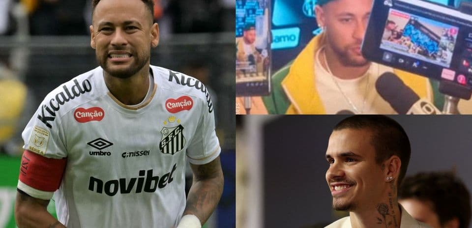 Neymar en partido y entrevistas, sonriente