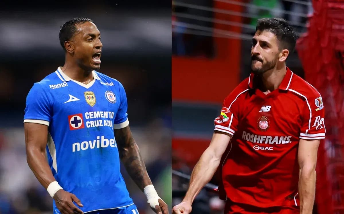 Jugadores de Cruz Azul y Toluca celebrando