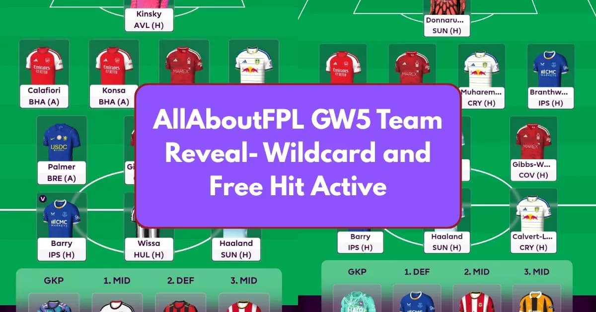 Plantilla de Fantasy Premier League para GW5