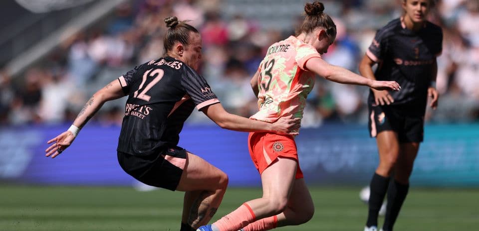 Jugadora de Portland Thorns en acción