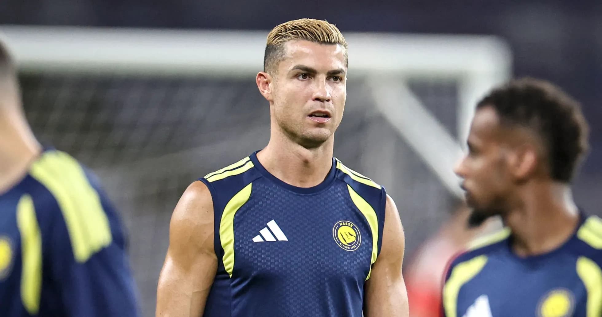 Cristiano Ronaldo entrenando con el equipo