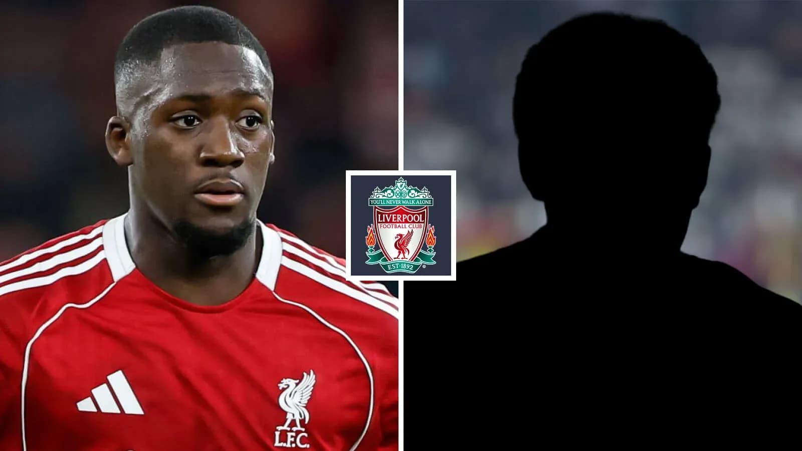 Jugador de Liverpool en uniforme rojo mirando hacia adelante