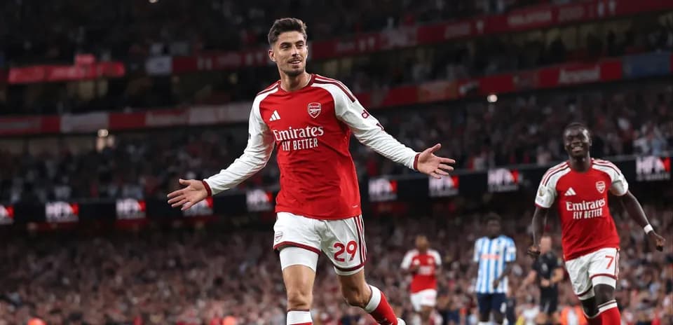 Jugador de Arsenal celebrando un gol