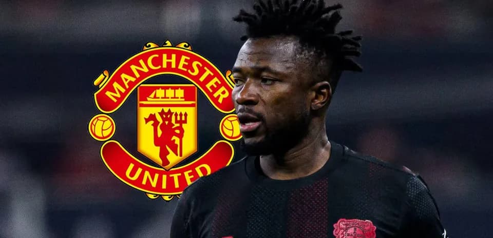 Jugador de fútbol con el logo de Manchester United
