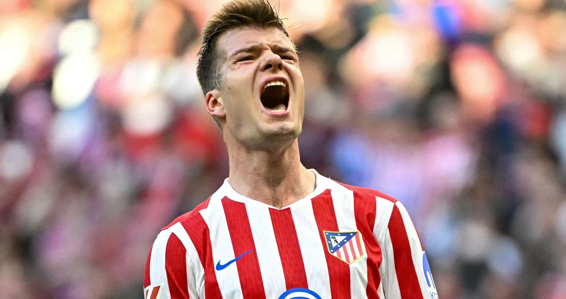 Jugador de Atlético de Madrid celebrando un gol