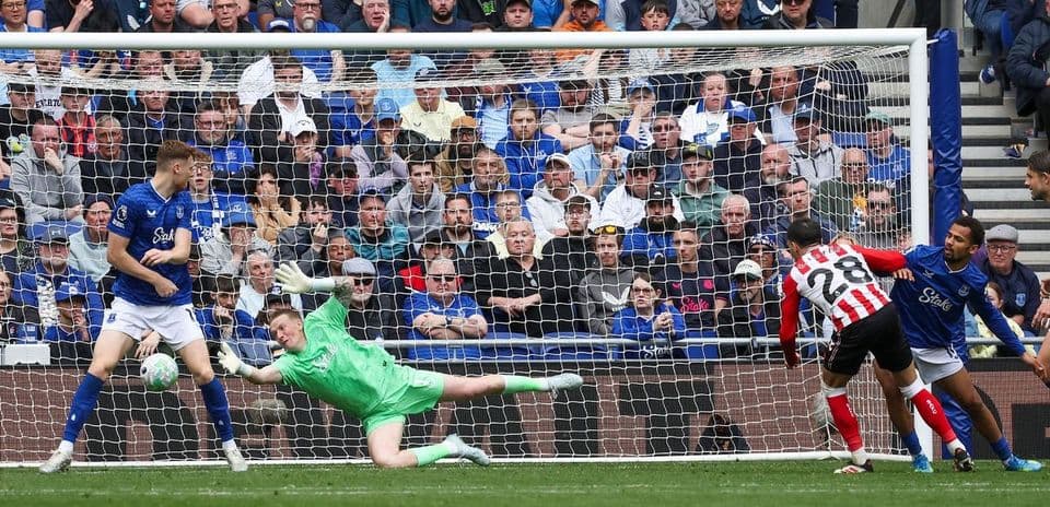 Un penalti fallado en el partido Everton vs Sunderland
