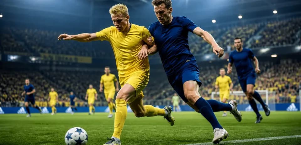 Jugador persiguiendo el balón durante el partido