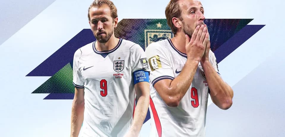 Harry Kane en uniforme de Inglaterra durante el torneo