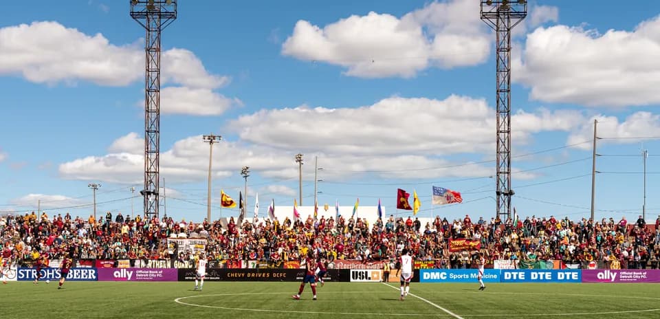 Partido de fútbol entre Detroit City y Lexington