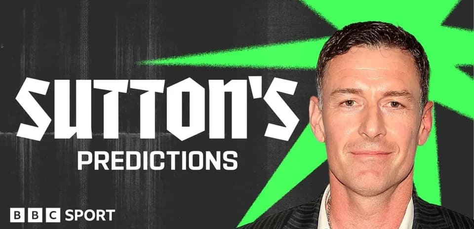 Sutton's Predictions graphic with a man smiling