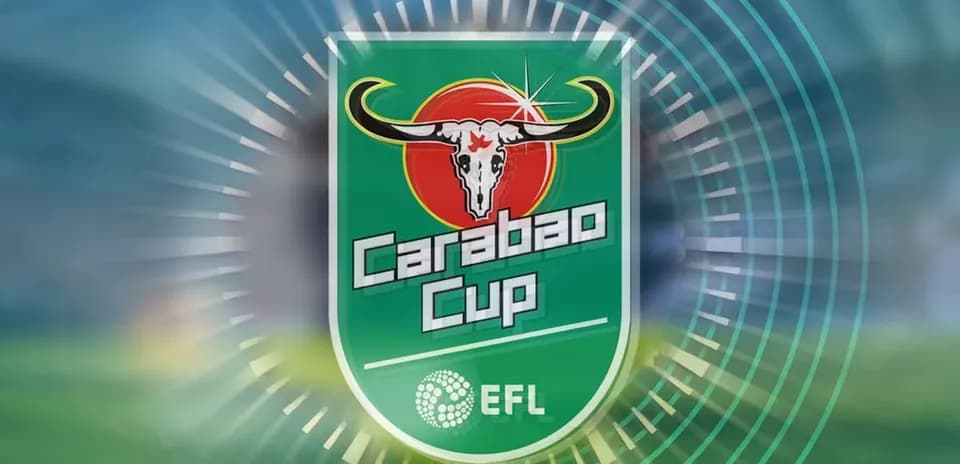 Logo del Carabao Cup con fondo dinámico
