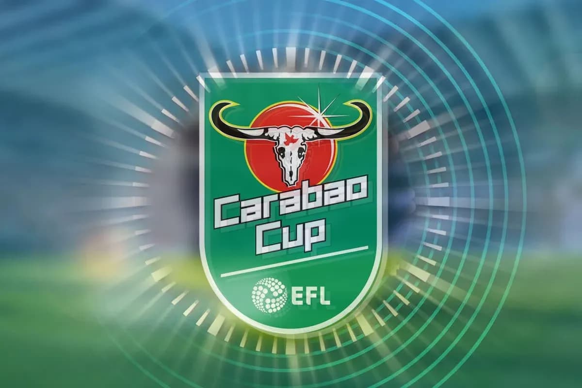 Logo del Carabao Cup con fondo dinámico