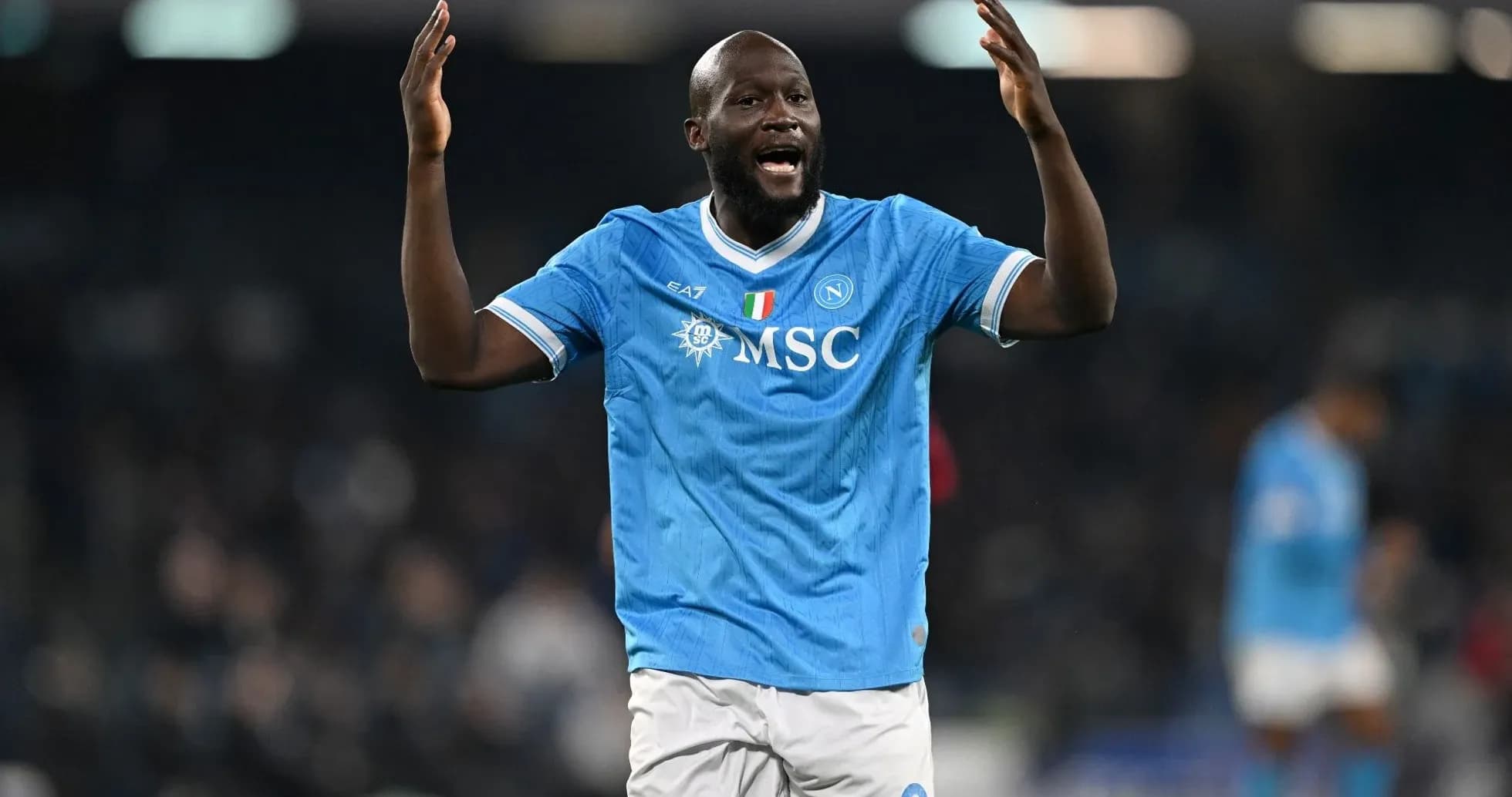 Jugador de Napoli celebrando durante un partido