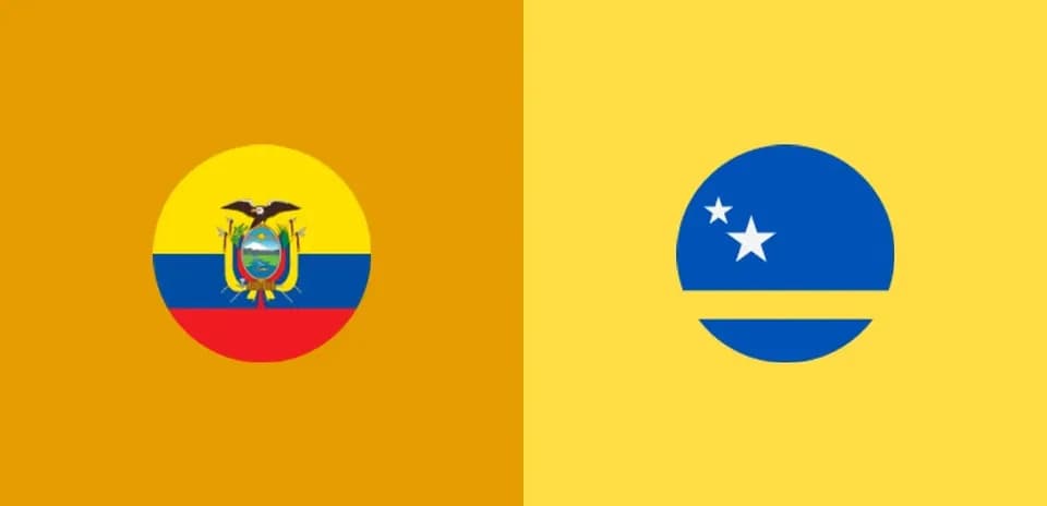 Banderas de Ecuador y un país no identificado