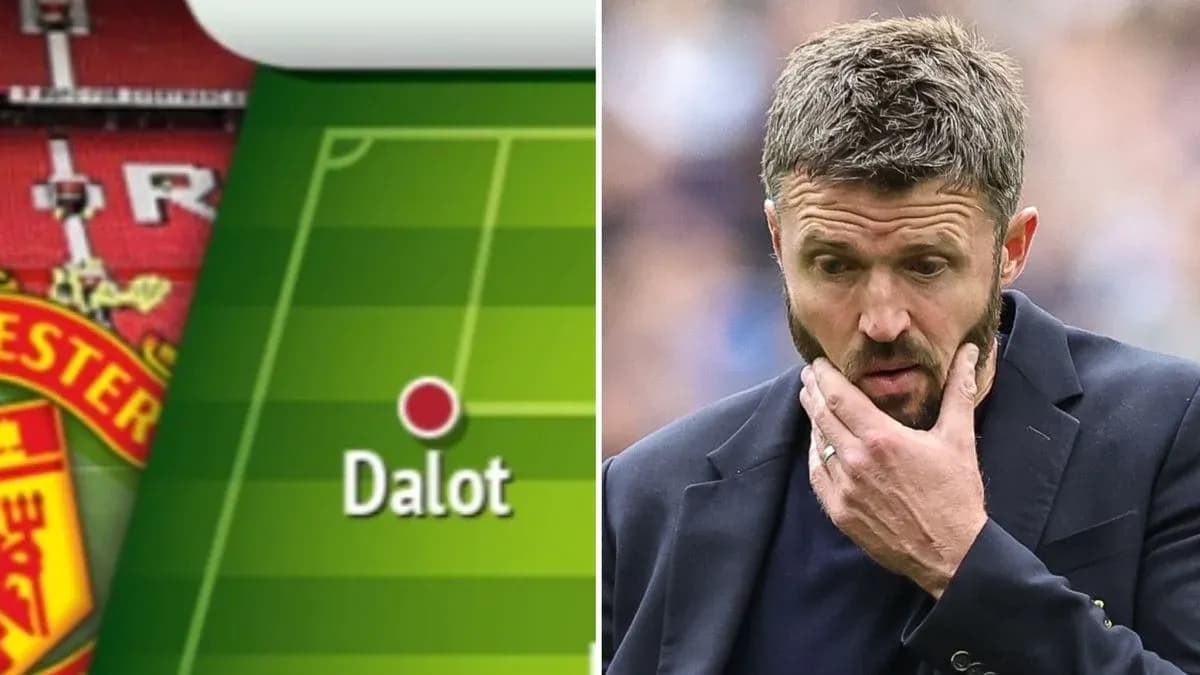 Gráfico de alineación con Dalot y entrenador pensativo
