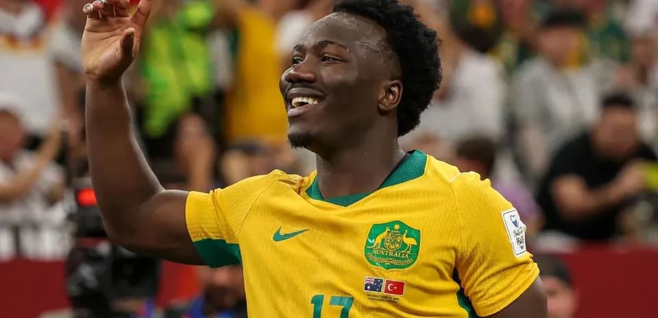 Jugador de Australia celebrando durante un partido