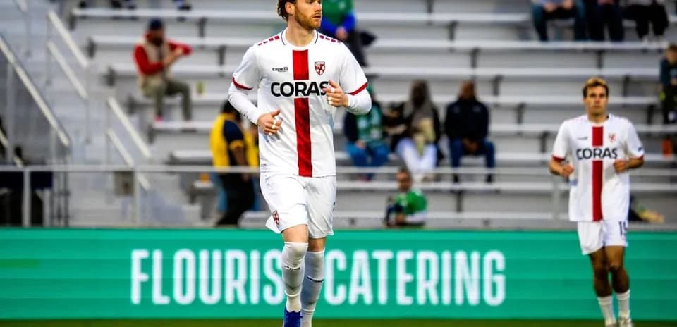 Jugador de Loudoun United en el partido