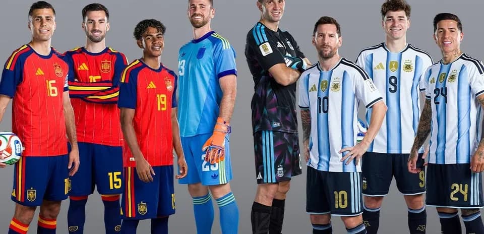 Jugadores de España y Argentina para el Mundial