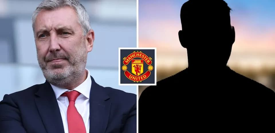 Entrenador de Manchester United con fondo en silueta