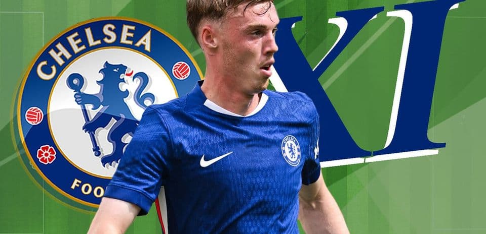 Jugador de Chelsea corriendo en uniforme azul