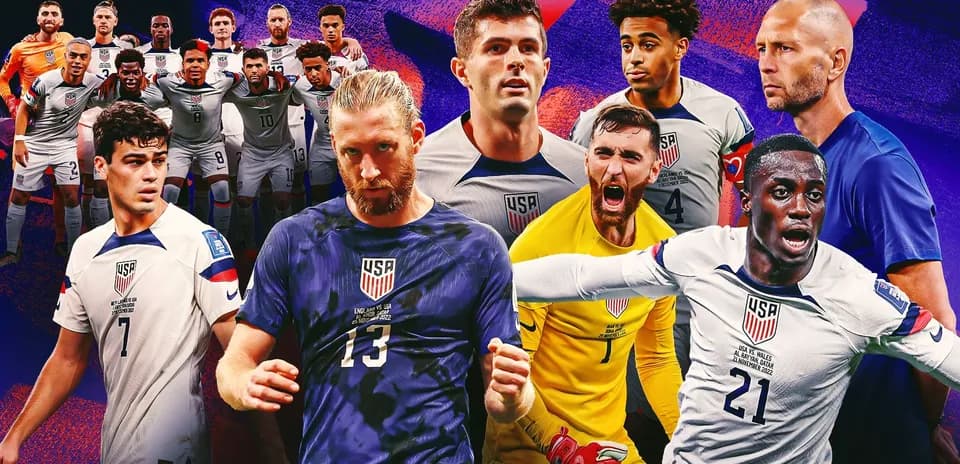 Jugadores de la selección de EE. UU. posando juntos