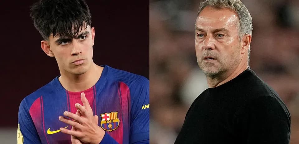 Jugador del FC Barcelona y entrenador en el campo