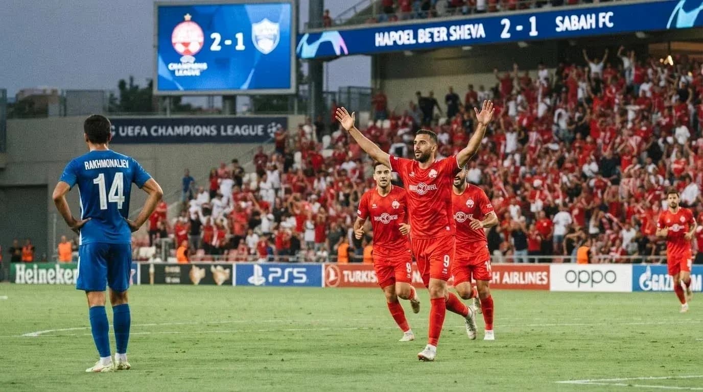 Gol de Hapoel Beer Sheva contra Sabah FA