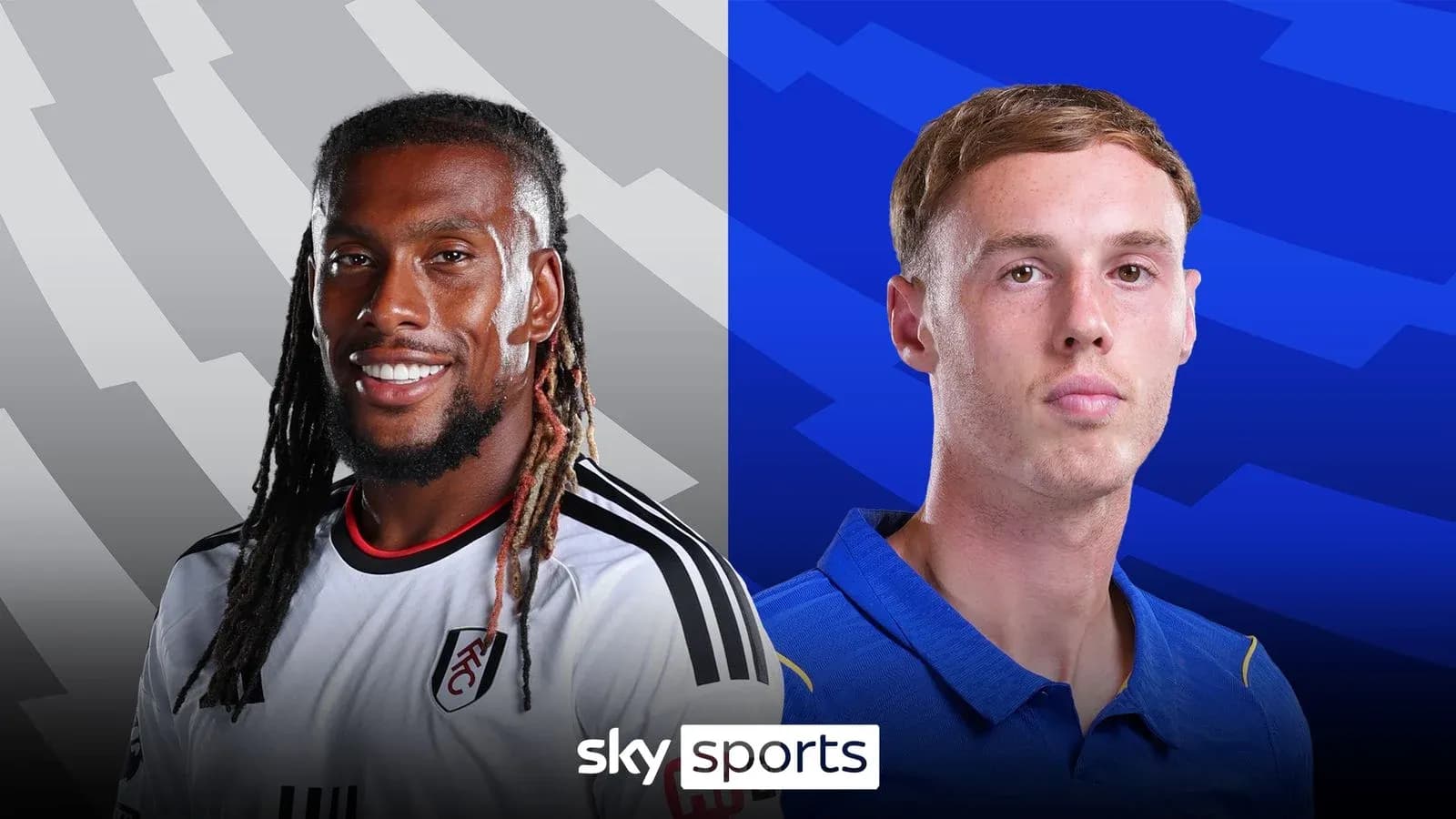 Jugadores de Fulham y Brighton en fondo dividido