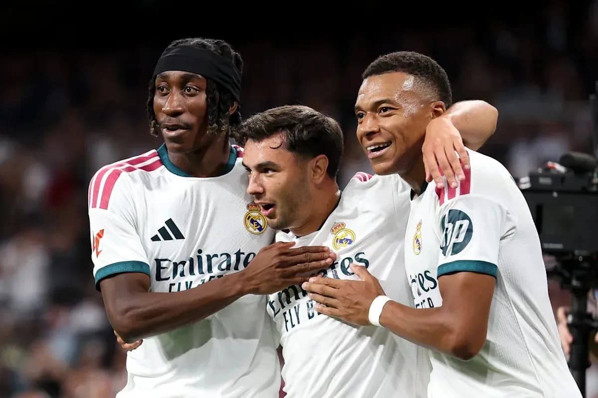 Jugadores del Real Madrid celebrando un gol