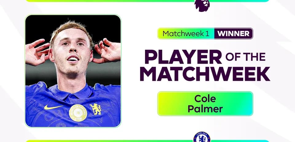 Cole Palmer named Player of the Matchweek 1