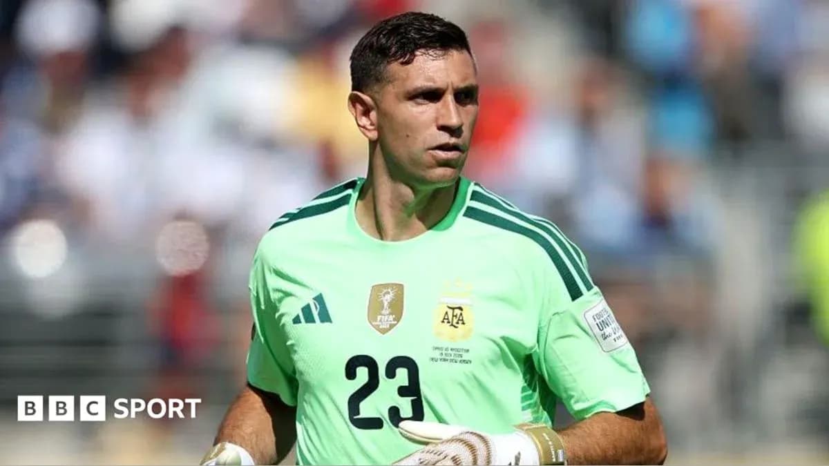 Portero de Argentina durante el partido