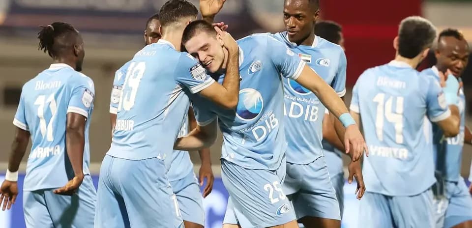 Celebración de jugadores de Bani Yas U23