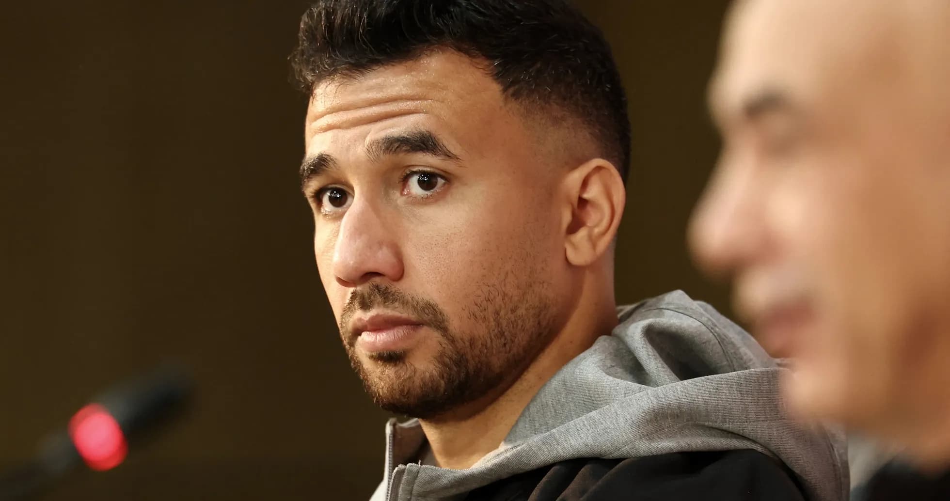 Jugador durante una conferencia de prensa