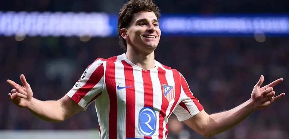 Jugador del Atlético de Madrid celebrando un gol