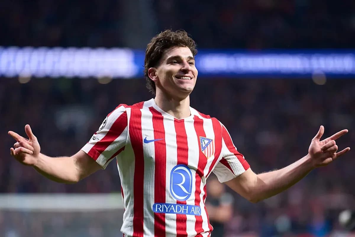 Jugador del Atlético de Madrid celebrando un gol