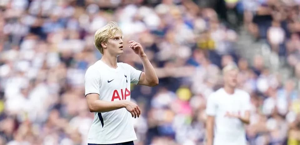 Jugador de Tottenham en el campo durante el partido