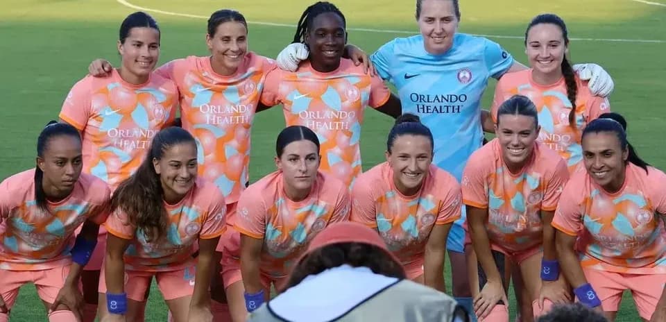 Jugadoras de Orlando Pride en alineación
