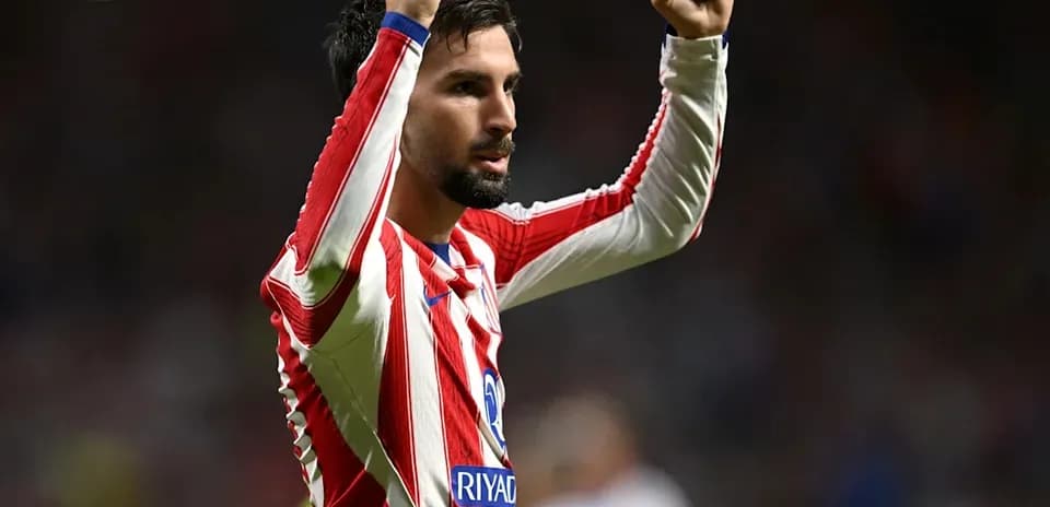 Jugador de Atlético de Madrid celebrando un gol