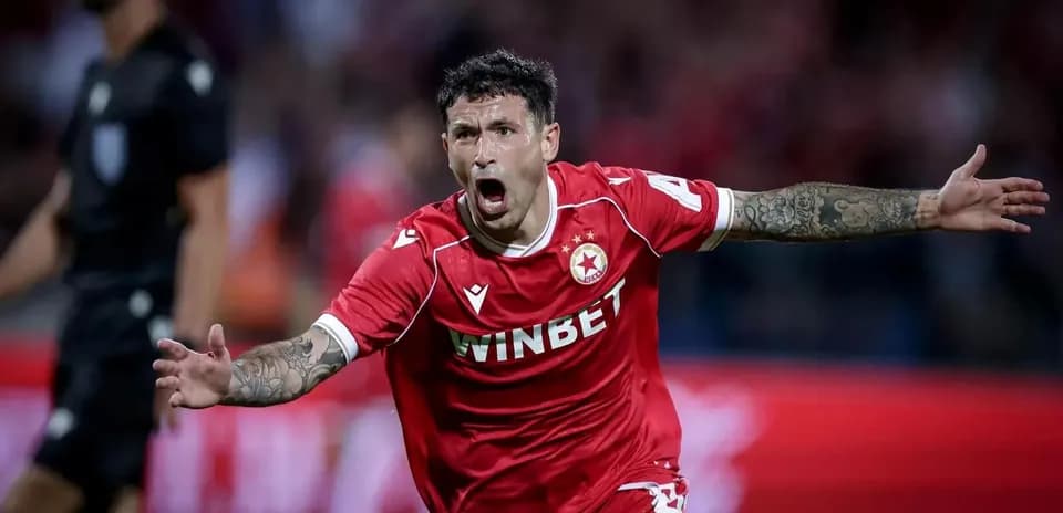 Jugador de CSKA Sofia celebrando un gol