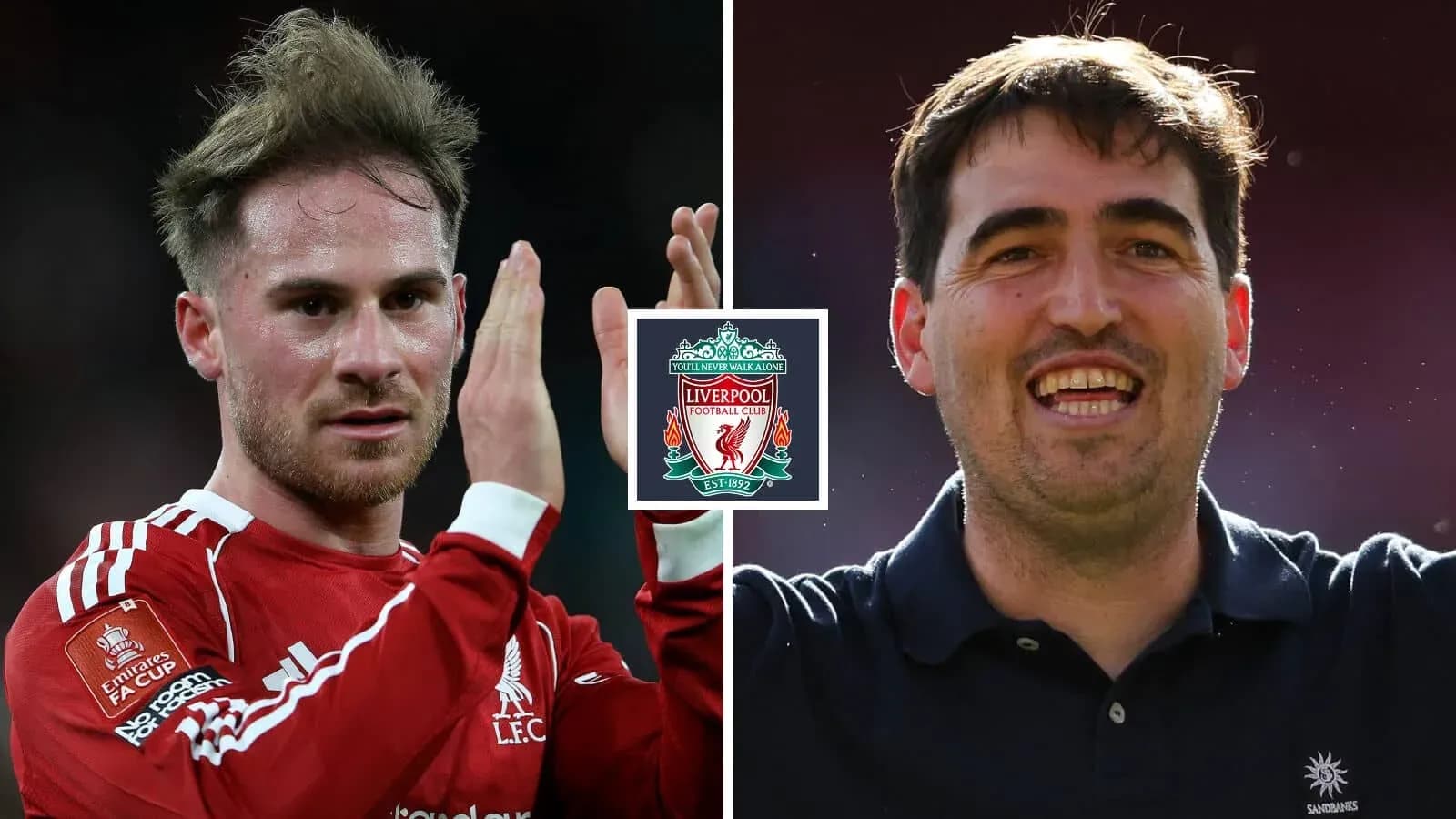 Jugadores de Liverpool celebrando en el campo